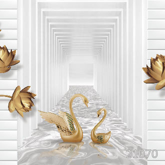 Массаулина Людмила — Лебеди в золоте