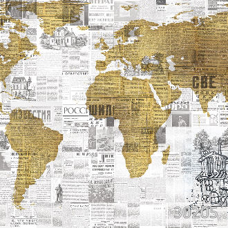 Карта мира из советских газет