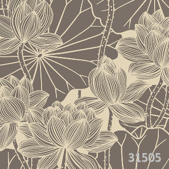Graphic Lotus sepia