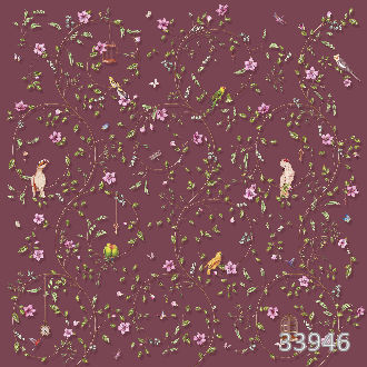 Сhinoiserie burgundy