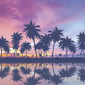 Пальмы на закате