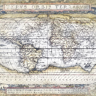 Антикварная карта мира